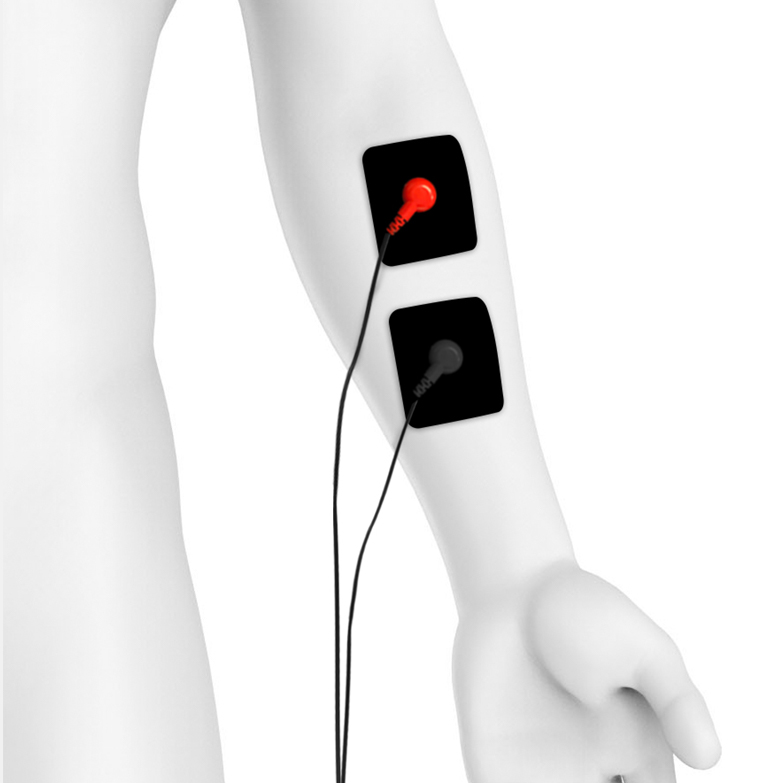 Position of the electrical muscle stimulation electrodes placed